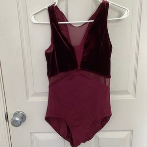 Crimson dance leotard